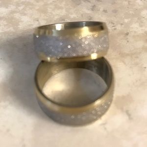 Two (2) Size 5 Stainless Steel Glitter Bands
